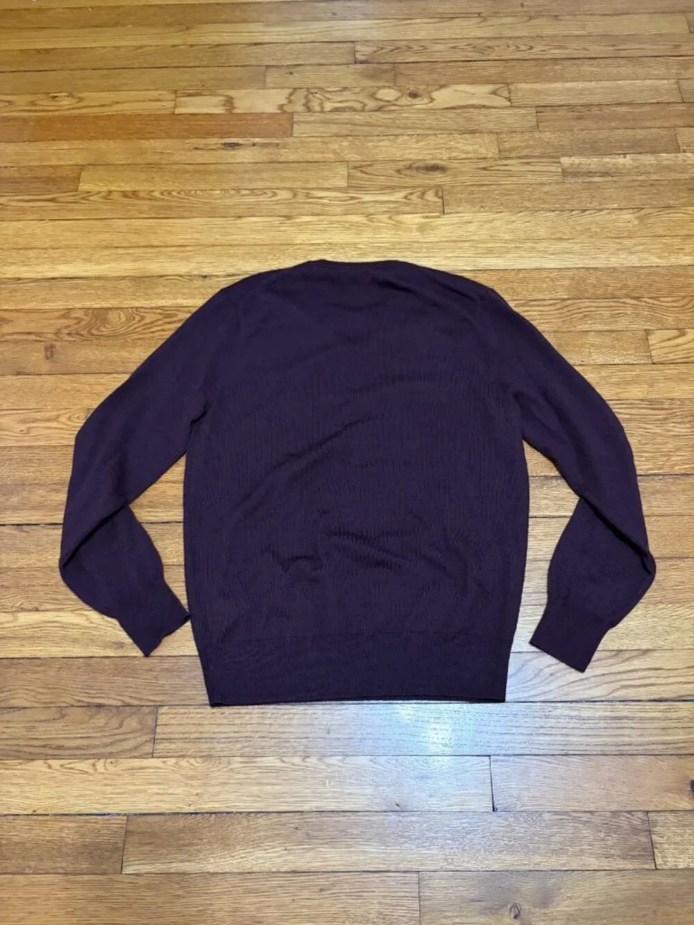 J. Crew Mens Sweater Size Medium Purple Acrylic Merino Wool Knit Casual Preppy